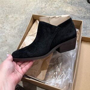 Lucky Brand Black Suede Ankle Booties
